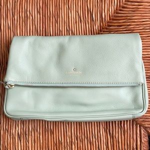 Kate Spade Mint Green Leather Crossbody Bag with Flap